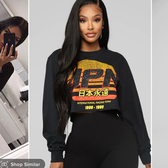 💕 FASHION NOVA JPN RISE CROP TOP 💕 - Picture 2 of 8